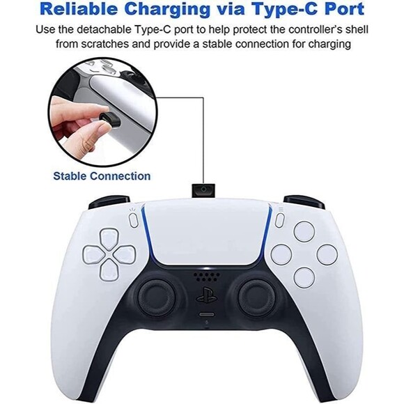 NEXIGO PS5 Controller Charging Dock LED Indicator, Dual USB Type C - Picture 2 of 5